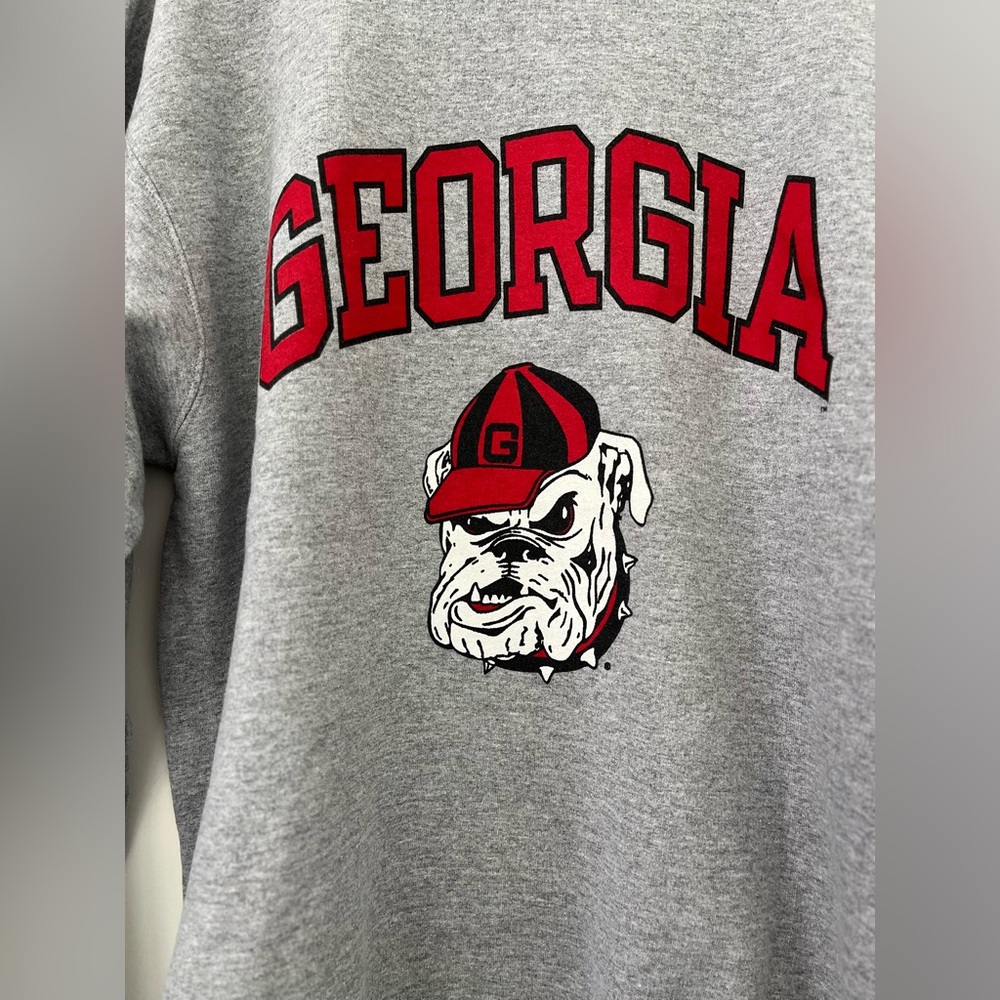 Champion Authentic Athleticwear Gray Georgia Bulldog SweatShirt Size Large - Picture 3 of 11